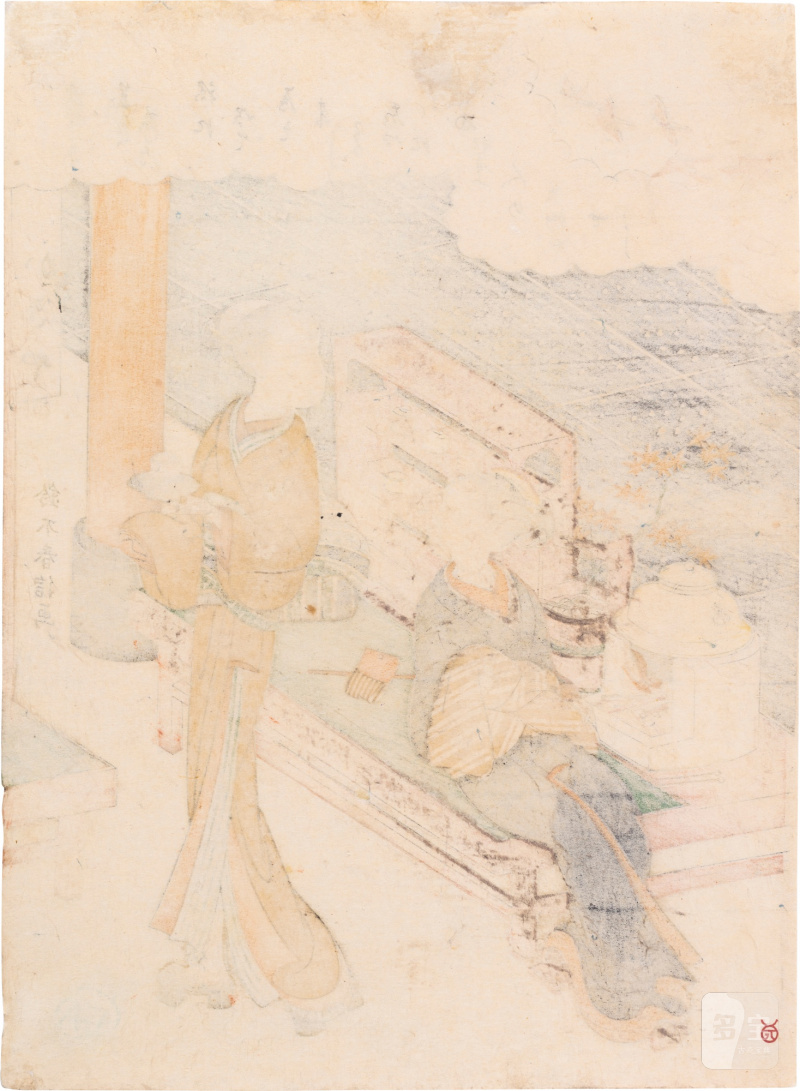 Suzuki Harunobu (1725-1770) | Osen of the Kagiya teahouse | Edo period, 18th century - 图2